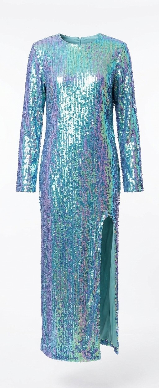 [I AM IRIDESCENT] Two way Sequin Midi dress